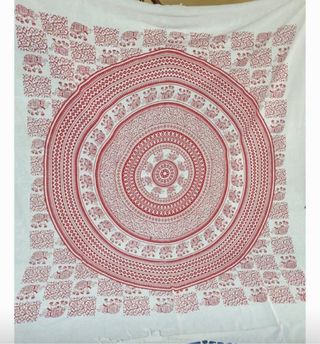 Tapices Mandala - Algodón - Azul y Blanco