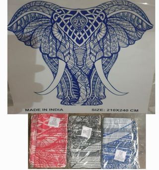 Tapices Mandala - Algodón - Azul y Blanco