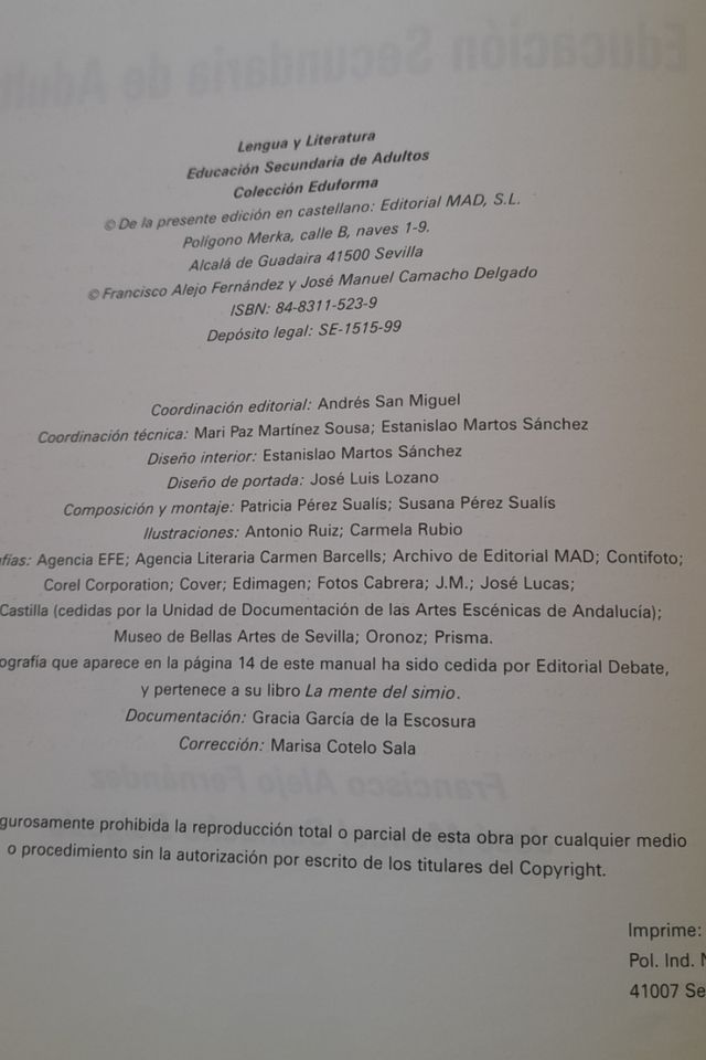 Lengua y literatura. Educación secundaria de ad...