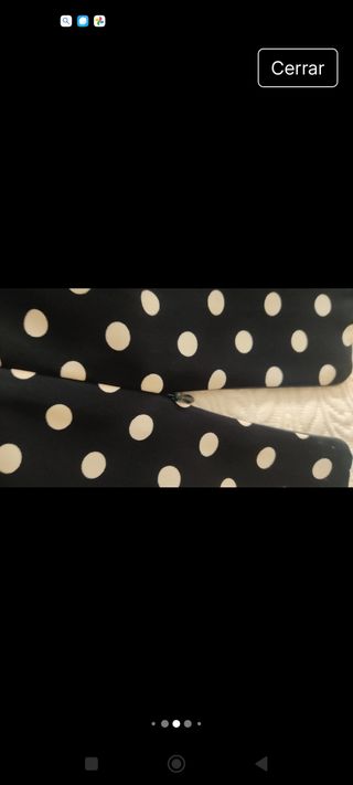 Precioso Vestido lunares blanco y negro - Talla 50