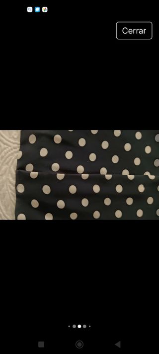 Precioso Vestido lunares blanco y negro - Talla 50