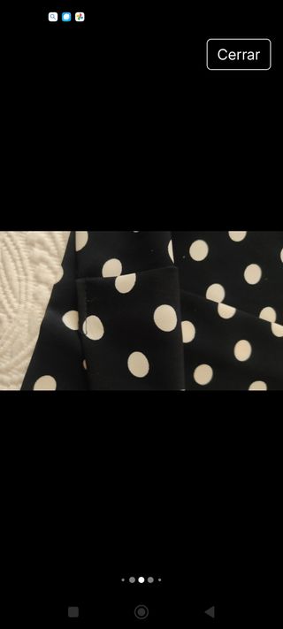 Precioso Vestido lunares blanco y negro - Talla 50