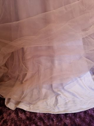 Vestido fiesta rosa palo/nude