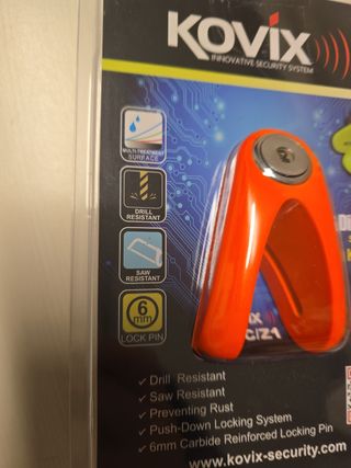KOVIX KVZ1-FG KVZ1 6mm Disc Lock Fluo naranja