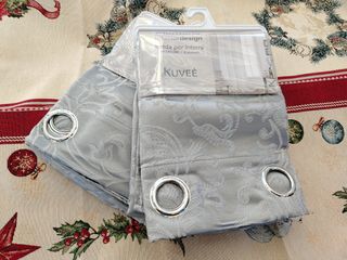 2 Tende Montana Ramage 135x275 Coprente Grigio 