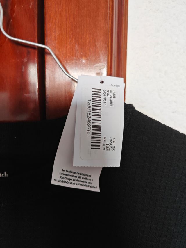 Jersey fino negro Abercrombie & Fitch