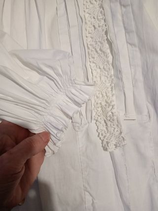 Camicia sarda bianca cotone handmade