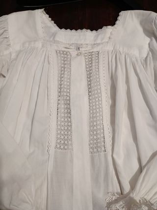 Camicia sarda bianca cotone handmade