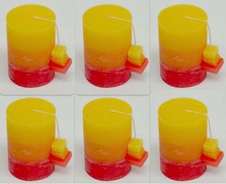 Candele sfumate 6pz - Giallo Arancio