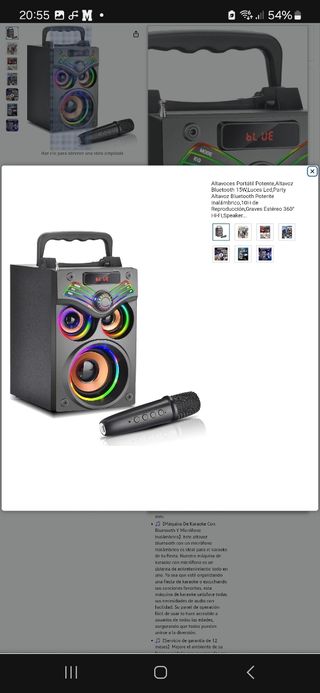 Altavoz inalámbrico Bluetooth  Karaoke NUEVO
