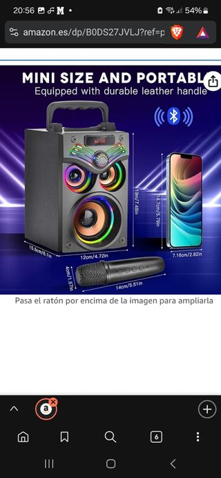 Altavoz inalámbrico Bluetooth  Karaoke NUEVO
