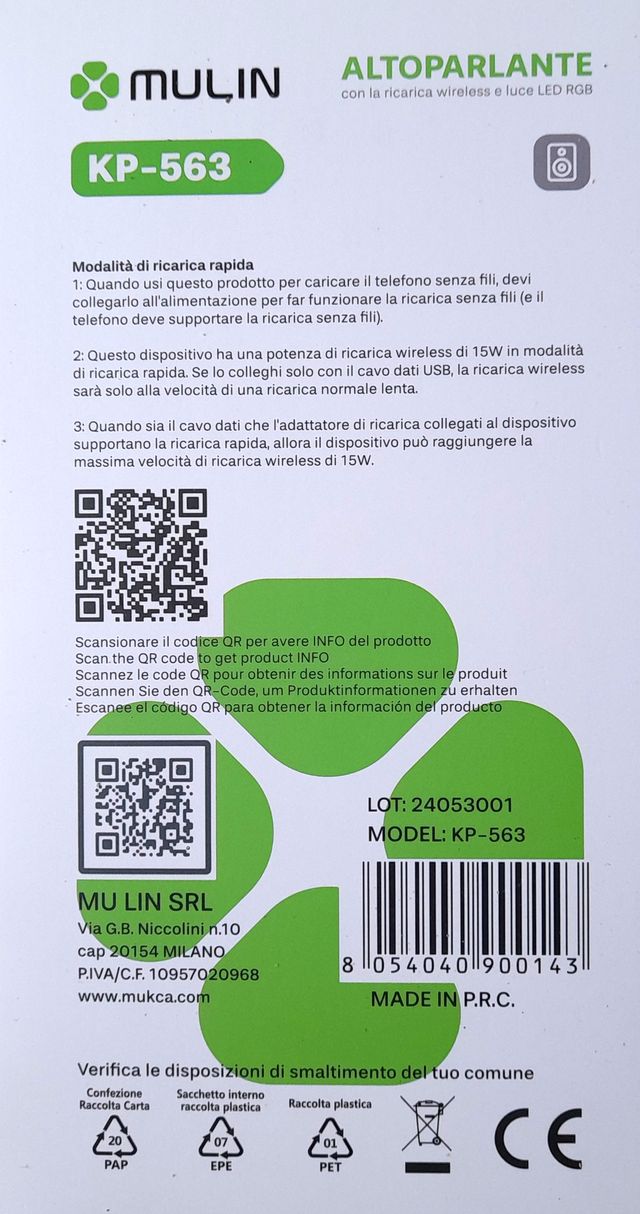 Altoparlante Speaker Bluetooth Lampada Orologio