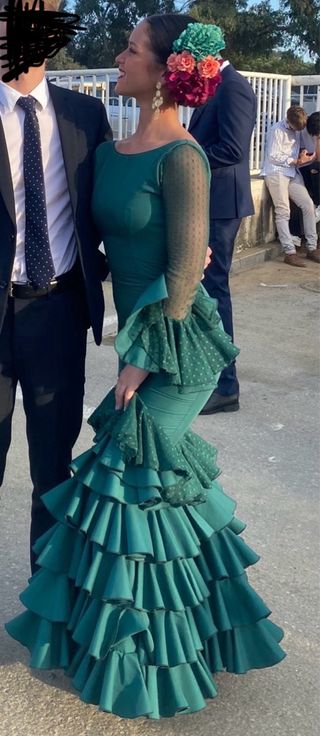Traje Flamenca Verde - Talla 32