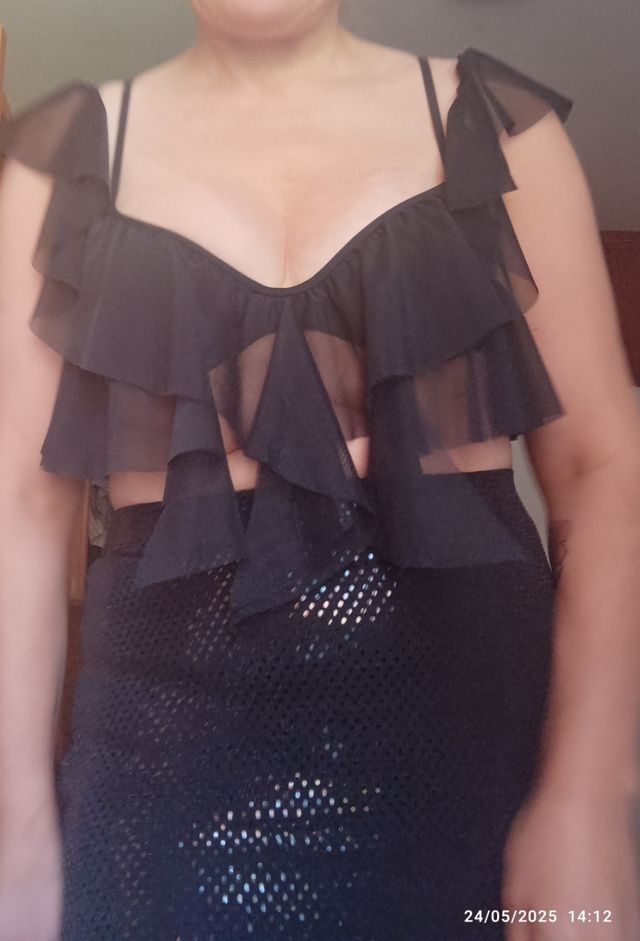 Top negro - sostén de encaje