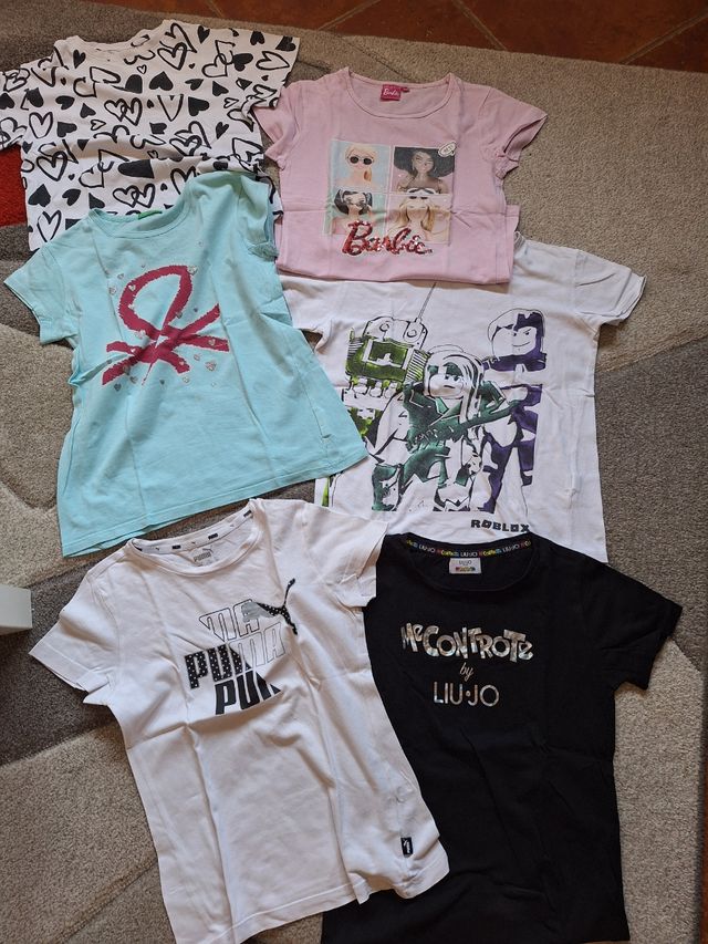Set di sei magliette 8-10 anni