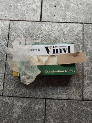 Caja 100 guantes de vinilo talla M