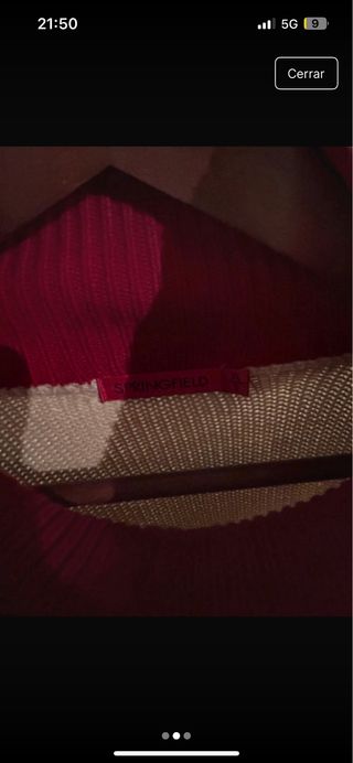 Jersey Springfield cremallera beige-rojo