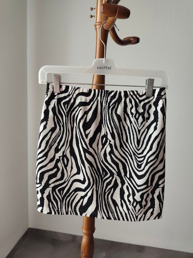 Mini falda estampado de cebra