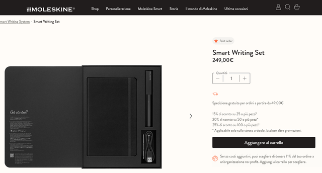 Moleskine smart writing set