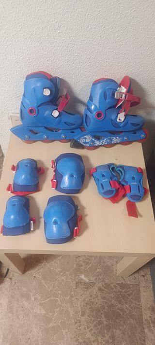 Patines en linea+ Protecciones + Casco