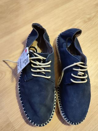 Zapatillas esparto Zara azul - 40. Nuevas