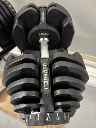 Mancuernas Ajustables 40kg nuevas con soporte