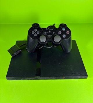 Ps2 slim nera completa con cavi + 1 pad + memory 
