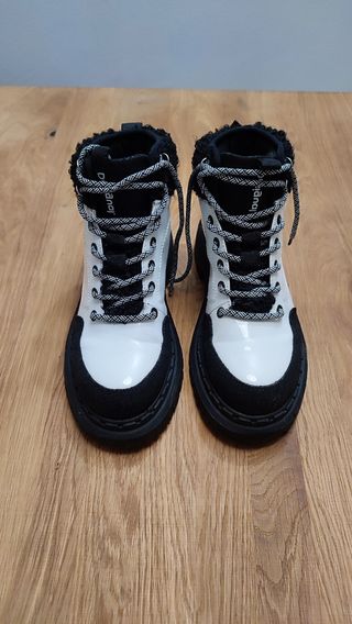 Botines Desigual Blancos-Negros 39