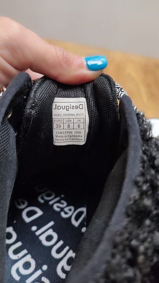 Botines Desigual Blancos-Negros 39