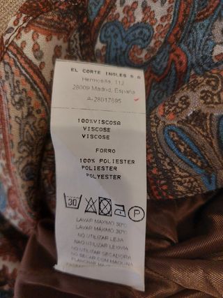 Blusa - vestido verano corte inglés T.40