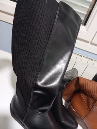 Botas altas mujer - Marrón y Negro