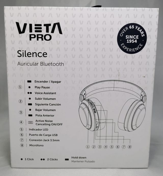 Auriculares Vieta Pro Silence, Bluetooth 5.3 ANC