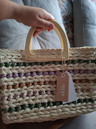Bolso rafia multicolor