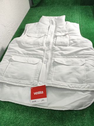 VELILLA 108; Chaleco acolchado blanco talla L