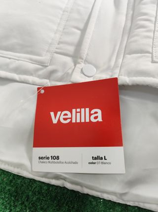 VELILLA 108; Chaleco acolchado blanco talla L