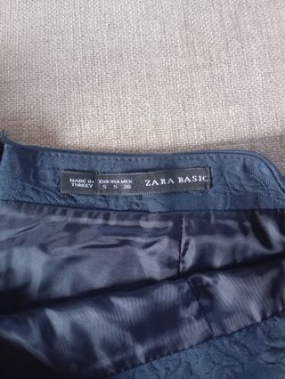 Minifalda Zara azul 