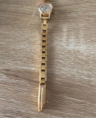 Reloj pulsera de cuerda chapado en oro