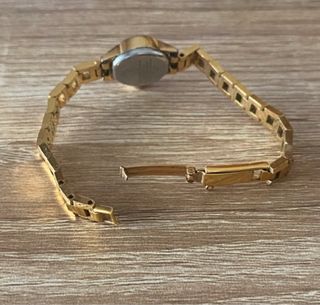 Reloj pulsera de cuerda chapado en oro
