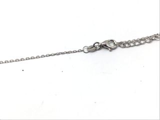 cadena plata 925mm con piedra con circonita 19 2.5cm