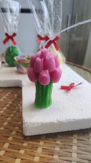 Velas tulipanes decorativas