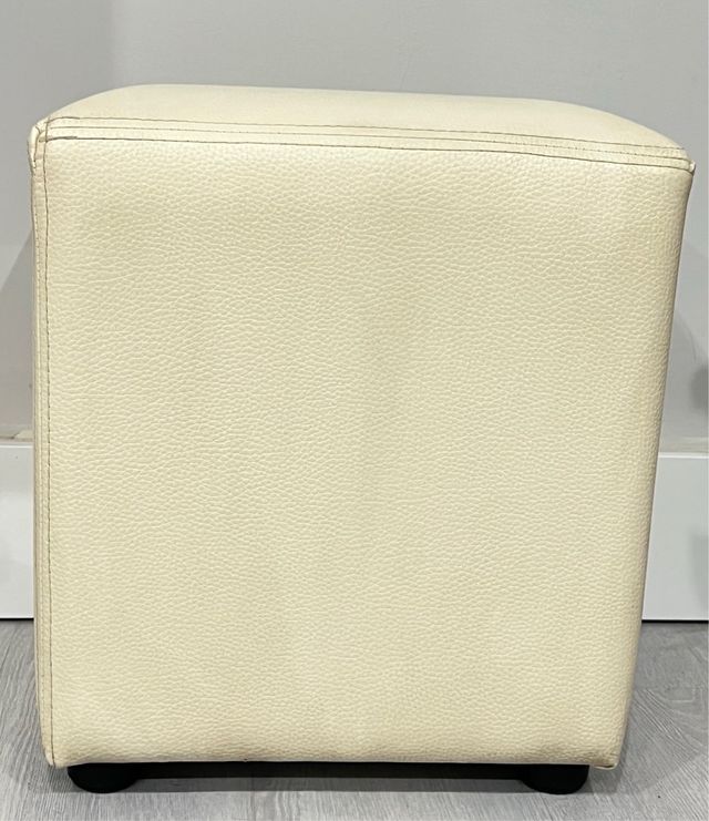 Banquito beige - Piel sintética