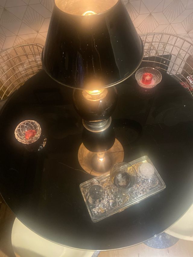 Mesa pie Cromado de 90cm doble luna