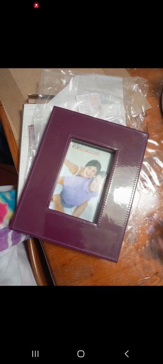 Cornice portafoto viola 10x15 nuova