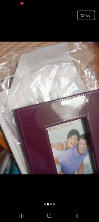 Cornice portafoto viola 10x15 nuova