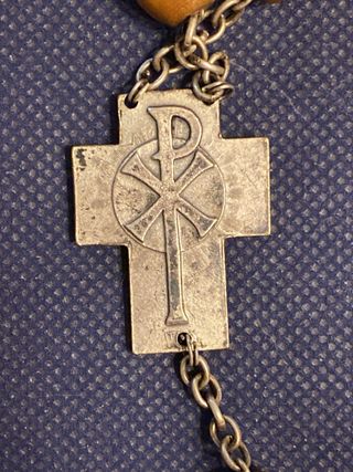 Rosario legno vintage San Benedetto