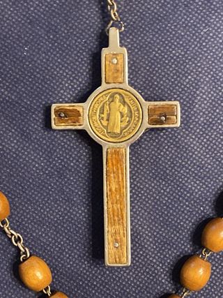 Rosario legno vintage San Benedetto