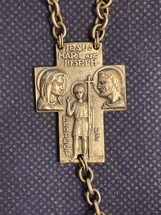 Rosario legno vintage San Benedetto