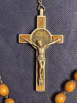 Rosario legno vintage San Benedetto