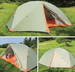 Tienda de campaña acampada 2 personas 2 entradas.