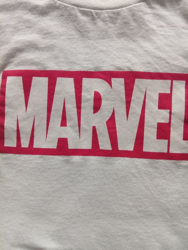 T-Shirt Marvel bianca, unisex